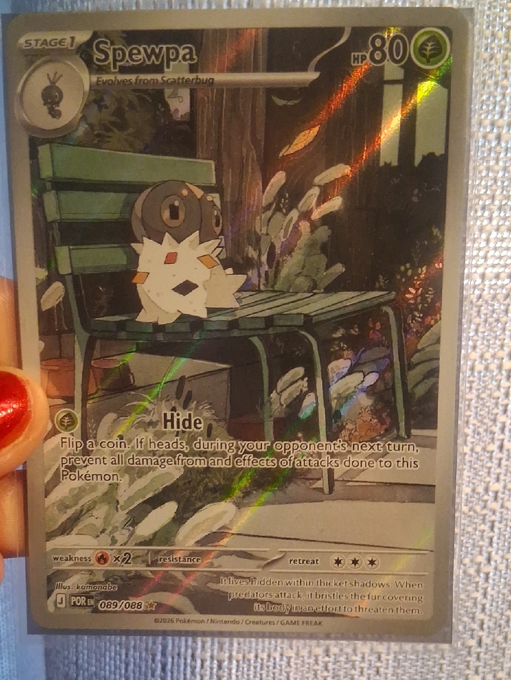 Spewpa Holographic Trading Card - Green